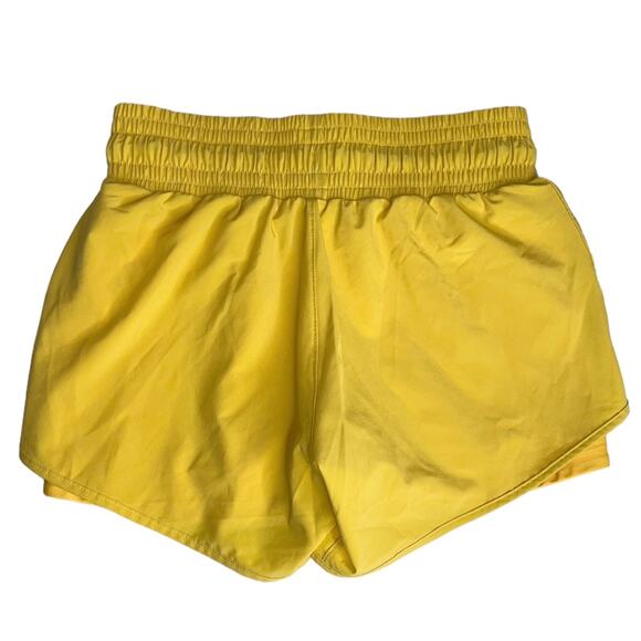 Albion Mustard Lunge Shorts High Waisted Stretch Running Workout Yellow Small - Picture 4 of 8